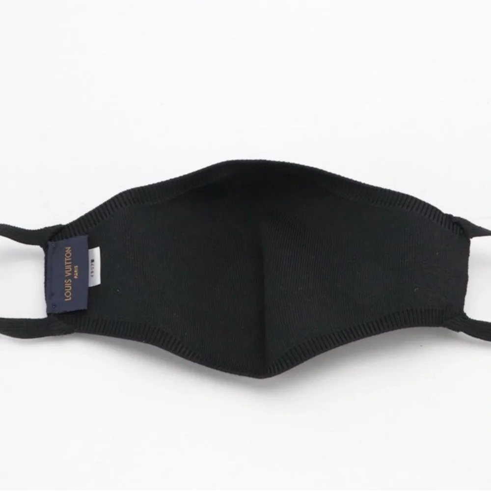 Louis Vuitton Mask Maille in Black Polyamide with Silk Monogram Dust Bag & Box
